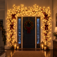 Willowglow Tree Branch Glow lit up around a front doorway