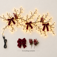 Willowglow Tree Branch Glow — everything included: branches, bows, berry picks