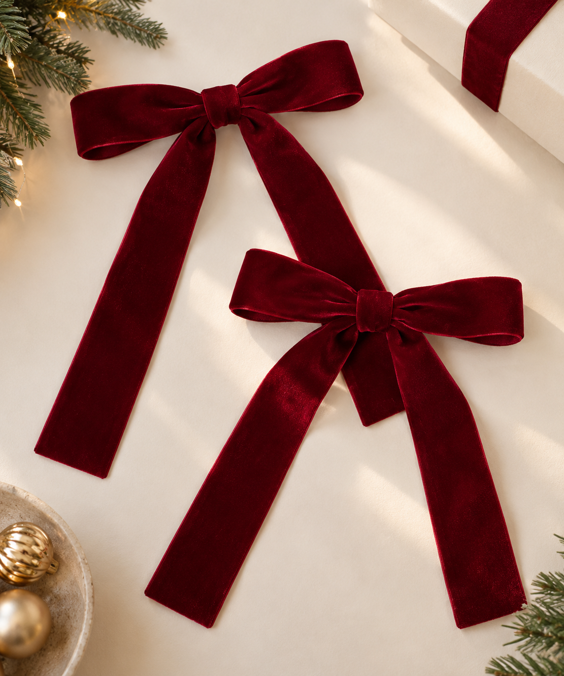 Christmas Bows — Red (12 Pieces)